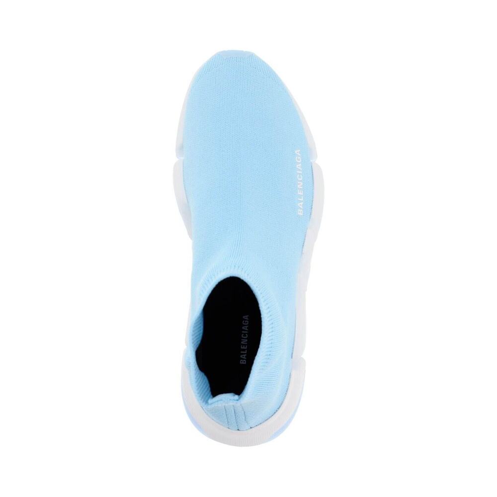 Balenciaga Speed 2.0 Sock Light Blue White High Top Knit Pull Trainer Sneaker 36 - Picture 6 of 12
